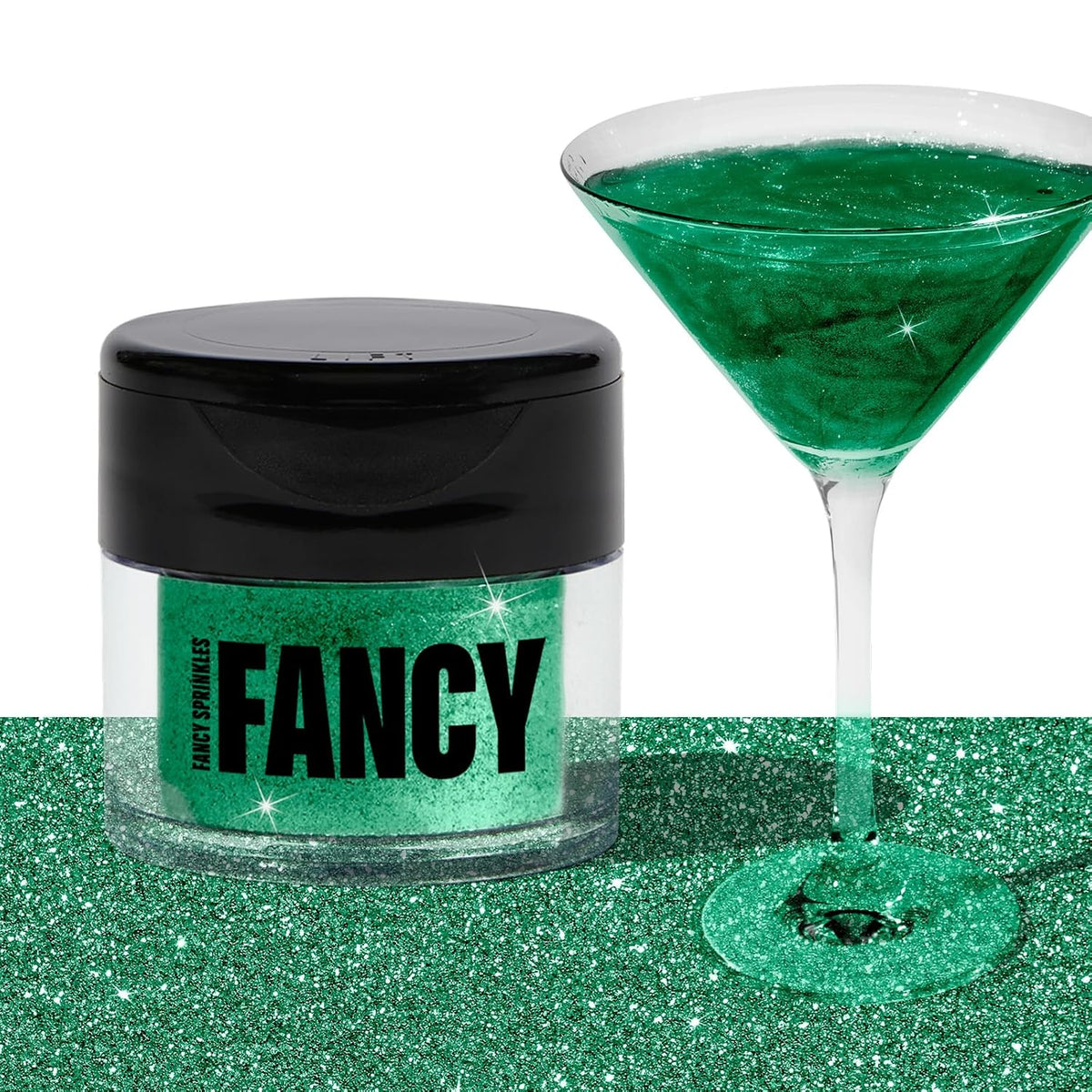 Fancy Sprinkles Emerald Green Premium Edible Glitter, 100% Edible Glitter for Sparkling Food & Drinks No Taste or Texture (4gm)