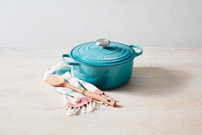 Le Creuset Enameled Cast Iron Signature Round Dutch Oven, 4.5 qt., Caribbean