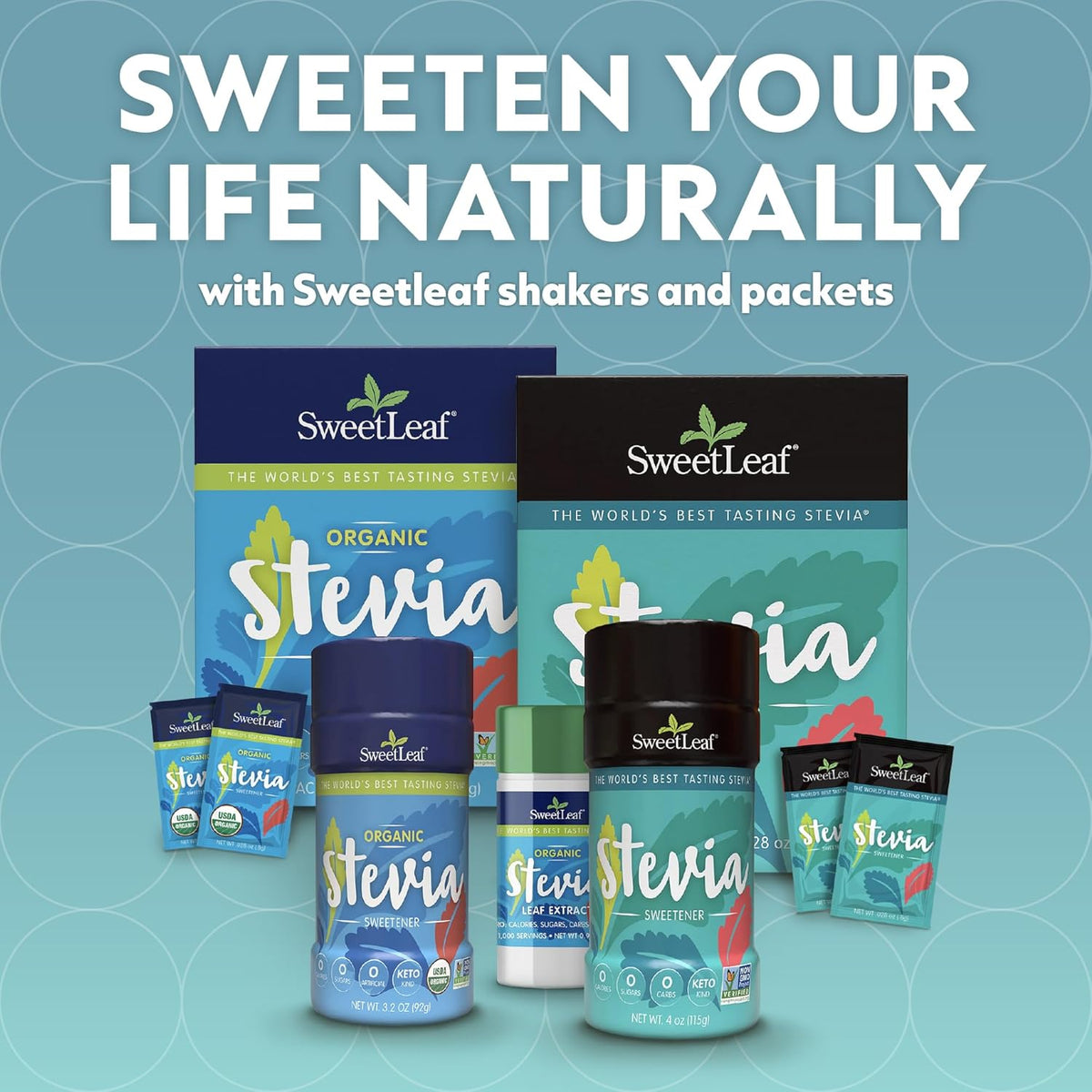 SweetLeaf Stevia Powder Shaker Jar - Zero Calorie Sweetener with Stevia Leaf Extract, No Artificial Sweetener Additives, Sugar Free, Keto Friendly, Non GMO, Gluten Free - 4 Oz (Pack of 1)