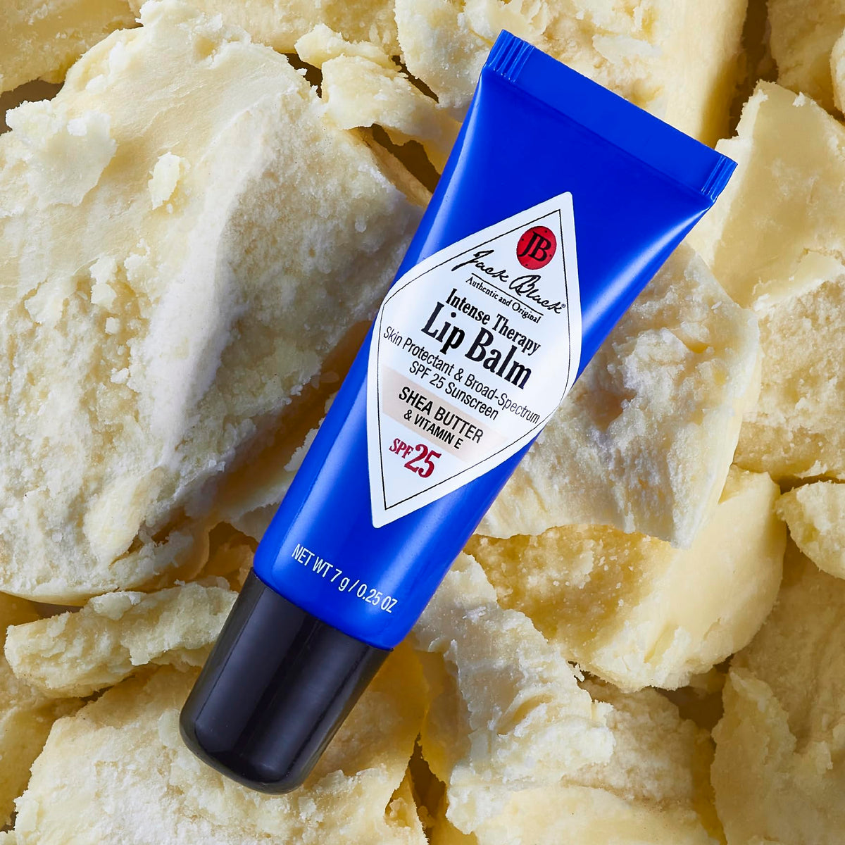 Jack Black Intense Therapy Lip Balm, 0.25-Oz., Pack of 3 – Shea Butter & Vitamin E, SPF 25 Sun Protection, Lip Moisturizer, Hydrating Lip Balm with SPF,