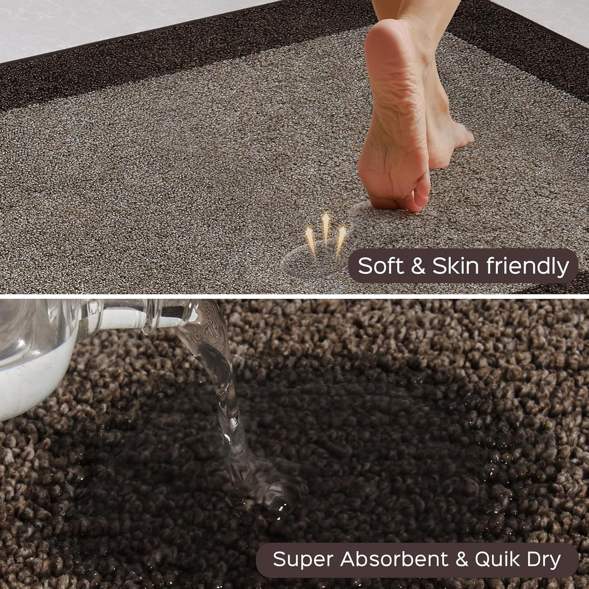 Machine Washable Kitchen Rug 24" x 36", Non Slip Kitchen Mat for Floor, Absorbent Entrance Throw Rug for Bedroom, Hallway, Bathroom, Door