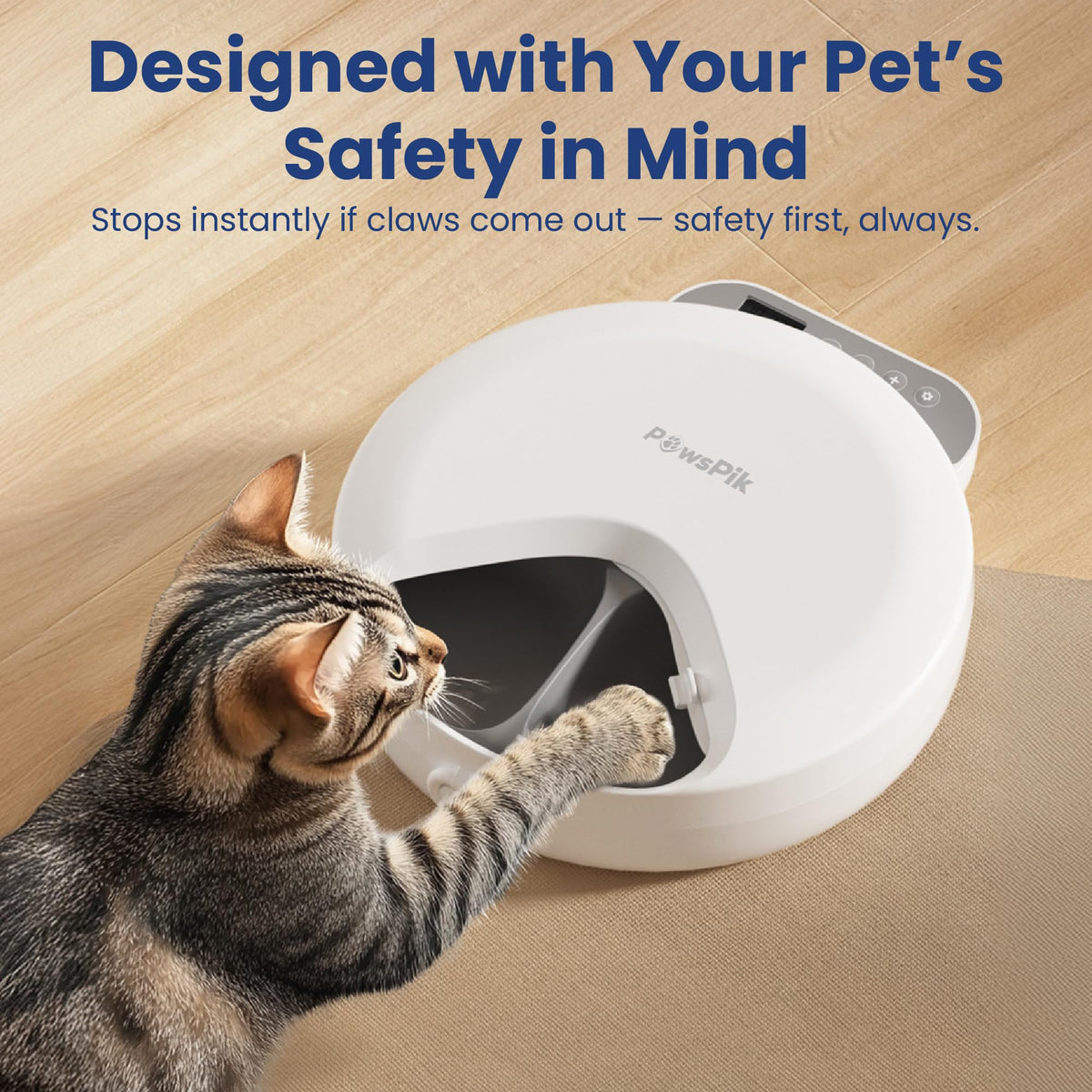 PawsPik Smart 4-Meal Automatic Wet Food Pet Feeder, 4-Cup Capacity