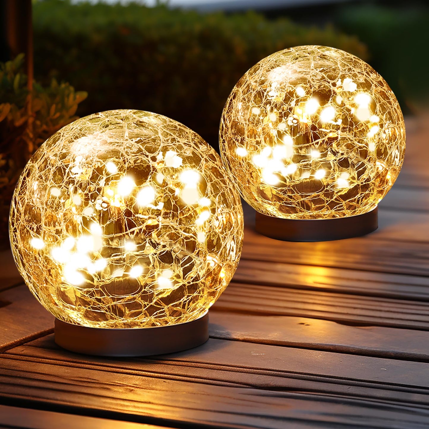 JKIMK Solar Globe Lights Outdoor Waterproof-Solar Balls for Garden
