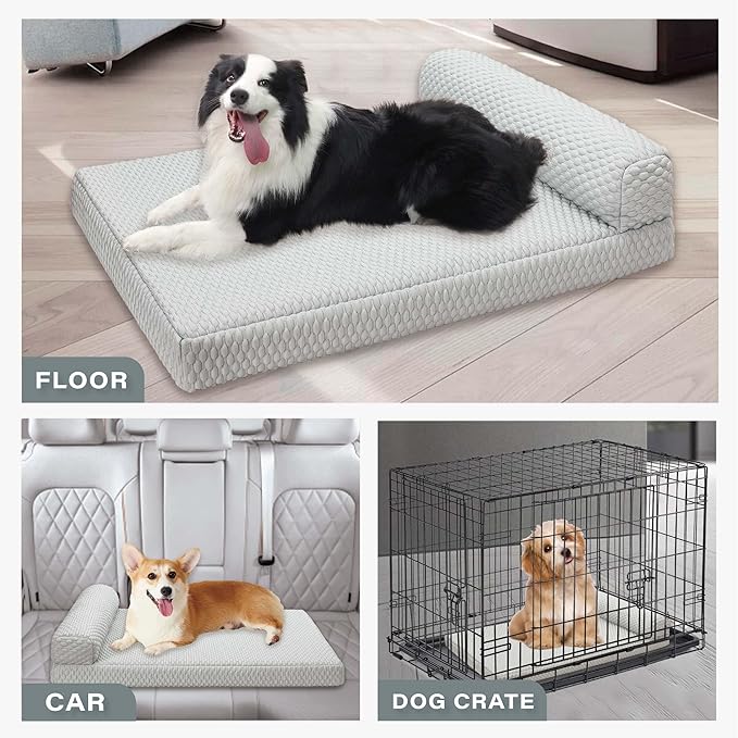 Tinaco Orthopedic Dog Couch Bed for Large Dogs, Cats - XX-Large, Removable Washable Cover
