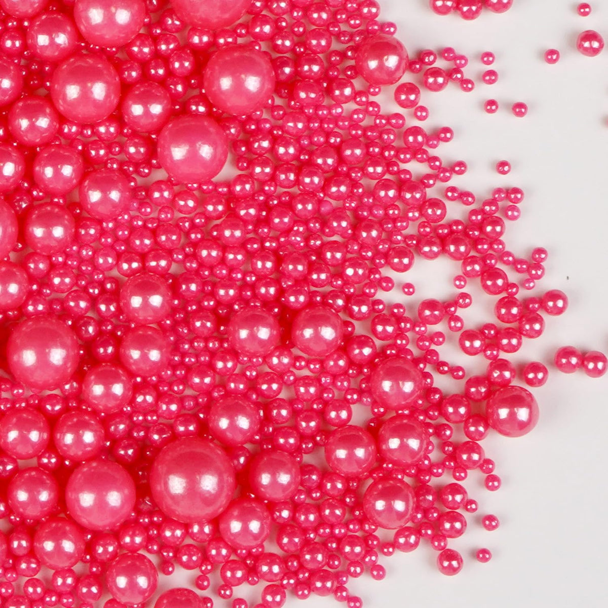 Deep Pink Pearl Sprinkles, Edible Candy Sugar Pearls, 150g/5.29oz, Pink Sprinkles for Cake Decorating, Baking Cake Decorations, Ice Cream Toppers, Cupcakes, Wedding Party Chirstmas Supplies