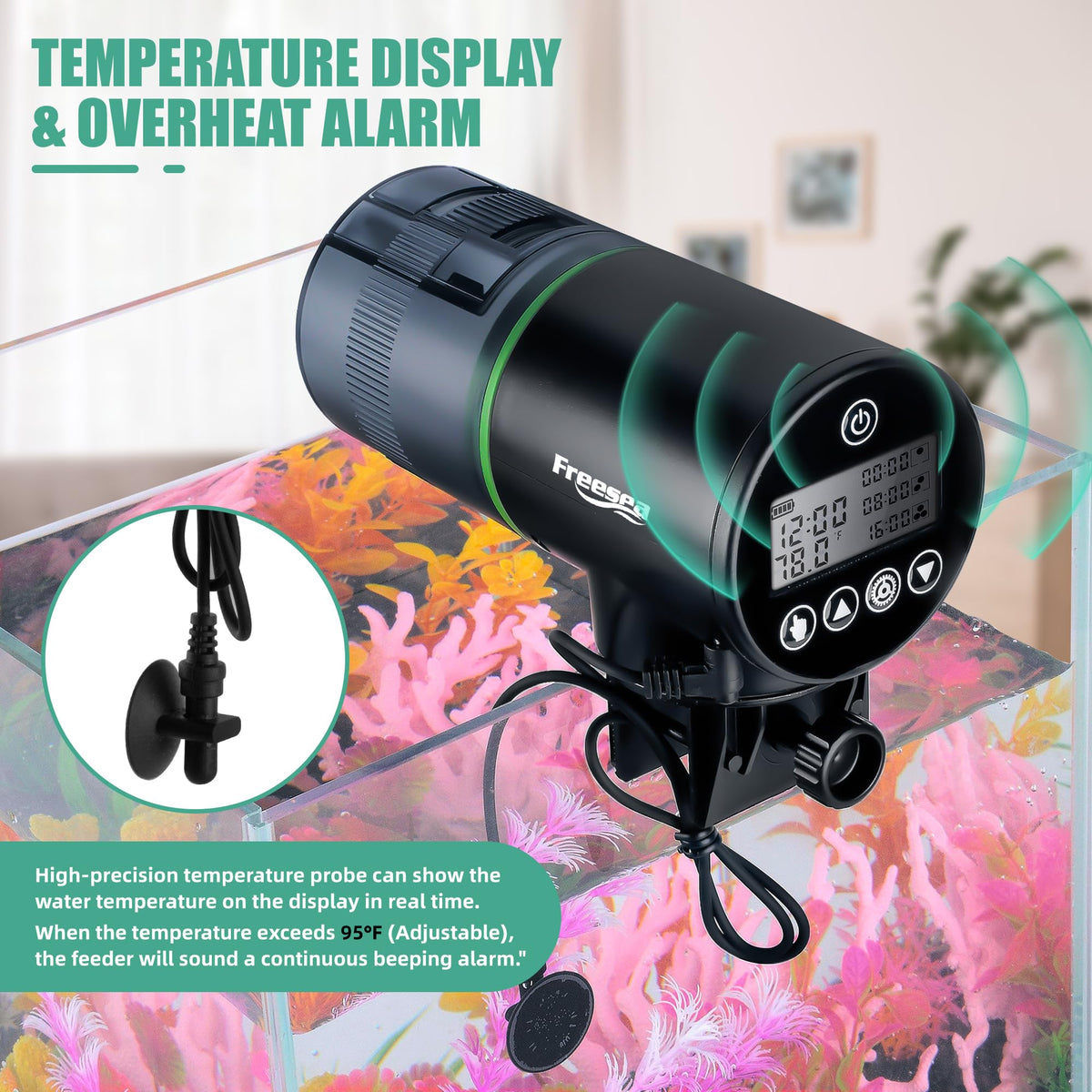 FREESEA Aquarium Automatic Fish Feeder: Programmable Dispenser