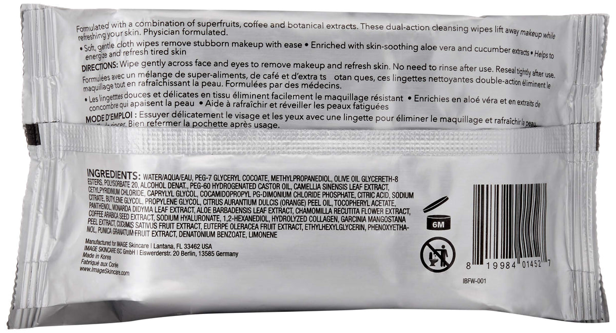 IMAGE Skincare I BEAUTY Refreshing Facial Cleansing Wipes, 30 Count