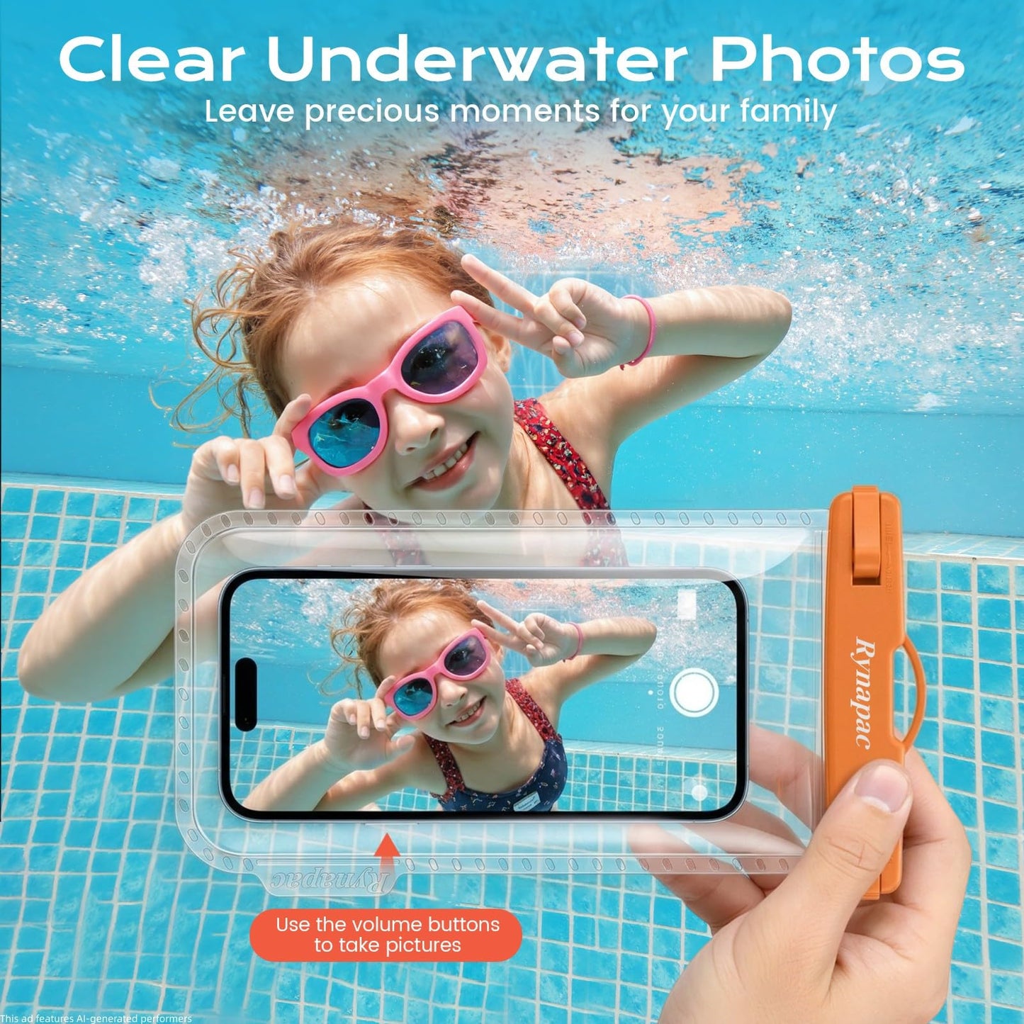 Rynapac IPX8 Waterproof Phone Pouch - 8.5in, 2 Pack Waterproof Phone Case for iPhone 17 16 15 Pro Max, Galaxy S26 S25 Ultra, Cellphone Dry Bag with Lanyard for Beach Vacation Travel Cruise Essentials