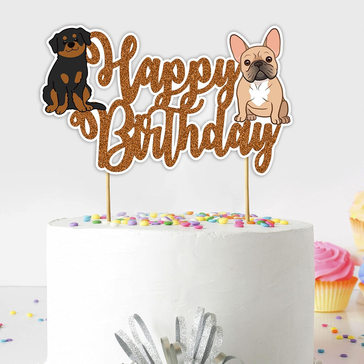 Seyal® Pupy Dog Happy Birthday cake topper
