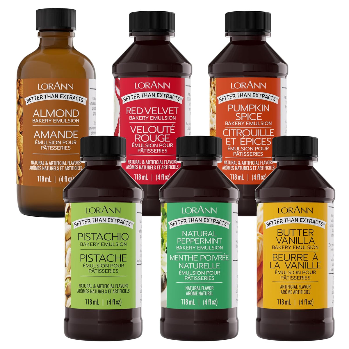 LorAnn Oils Holiday Variety Bakery Emulsion: Assortment of Flavors, Perfect for Enhancing Cakes, Cookies & Desserts, Gluten-Free, Keto-Friendly, Essential for Every Kitchen
