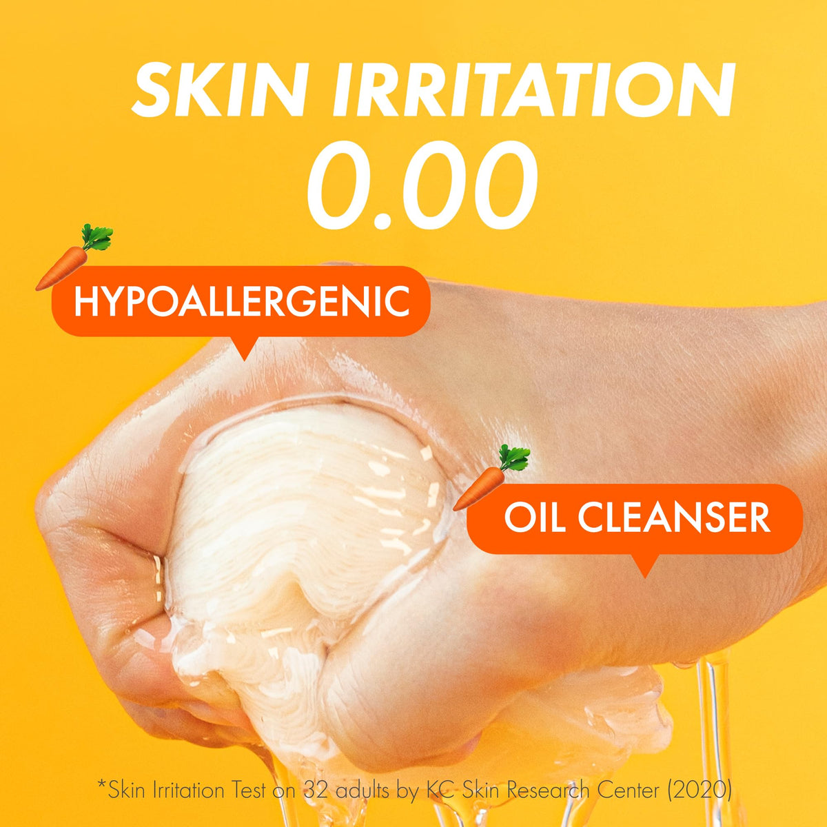 DERMALOGY by NEOGENLAB Carrot Deep Clear Remover Oil Pad (60 Pads) - Facial Oil Make Up Remover Cotton Pad for Sensitive Skin, Gently Removes Waterproof Makeup & Impurities, Alcohol-Free
