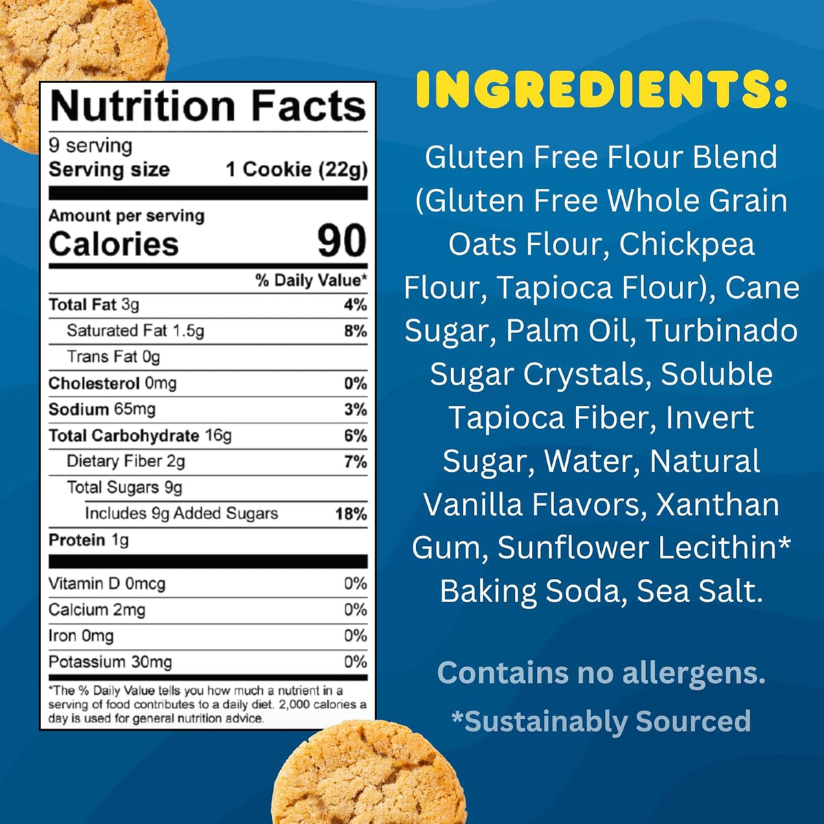 Whoa Dough Ready to Bake Cookie Dough Sugar Cookie – Certified Non-GMO, Kosher, Gluten Free – Plant-Based Snack Dough Made with Real Ingredients – 24 Pack