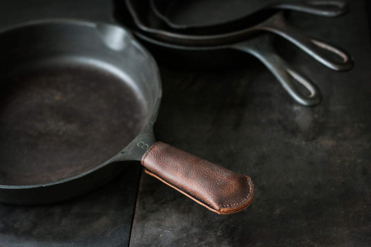 Leather Cast Iron Pan Handle Cover (Standard 4.5")