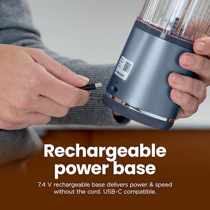 Ninja BC151EM Blast Portable Blender, Cordless, 18oz. Vessel, Personal Blender-for Shakes & Smoothies, BPA Free, Leakproof-Lid & Sip Spout, USB-C Rechargeable, Dishwasher Safe Parts, Forest Green