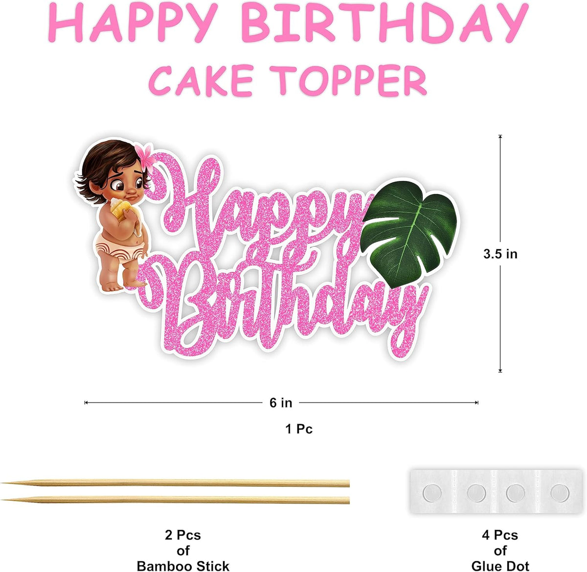 Seyal® Bby Mna Happy Birthday Topper