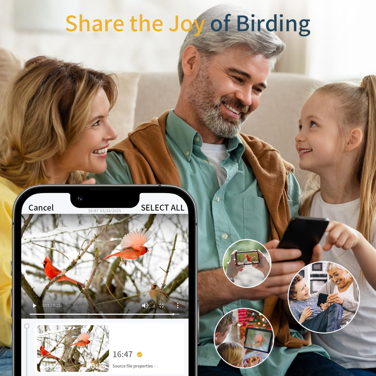 Fazoxo FHD Bird Feeder with Camera,Solar Powered Bird House Camera