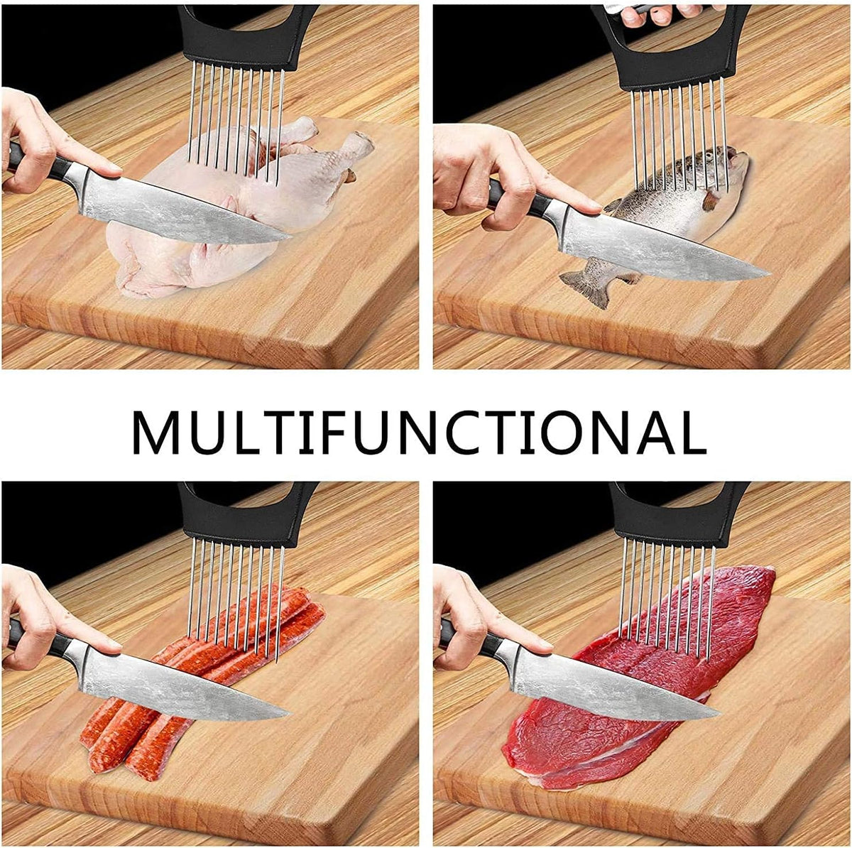 Cookwise Onion, tomato, lime, potato, meat, vegetable holder and slicer. Cool kitchen gadget cutter, nice chef gift