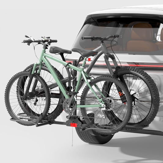 Hitch Bike Rack,Wobble Free Smart Tilting Folding Bicycle Car Racks for Standard,Fat Tire Ebike Rack for Tow Hitch, 2-Bike 200 lbs Capacity, Fit 2 inch Receiver