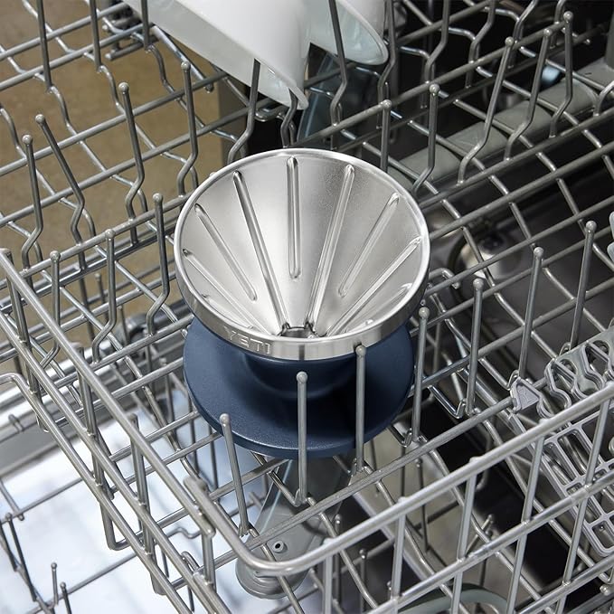 YETI Pour Over Coffee Maker Accessory Ramblers, Designed for Perfect Coffee Extraction Anywhere, Stainless Steel, fits any V60 Filter, Rescue Red