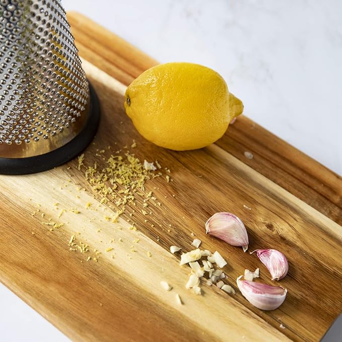 Rae Dunn Everyday Collection Multifunction Grater- Stainless Steel Grater and Zester for Cheese, Spices, Vegetables, Wood