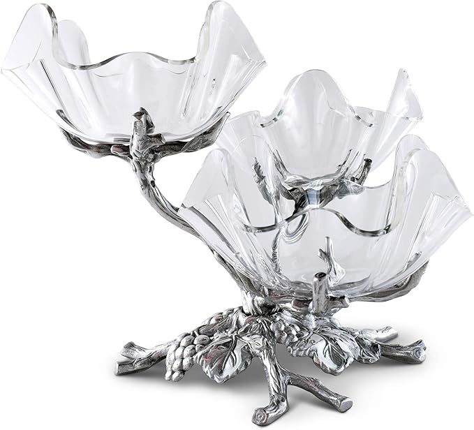 Arthur Court Grape 3-Tier Acrylic Bowl Stand