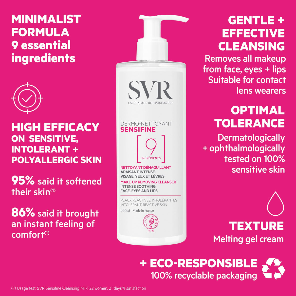 SVR Sensifine Dermo-Cleanser, Cleansing Cream, 13.5 fl oz