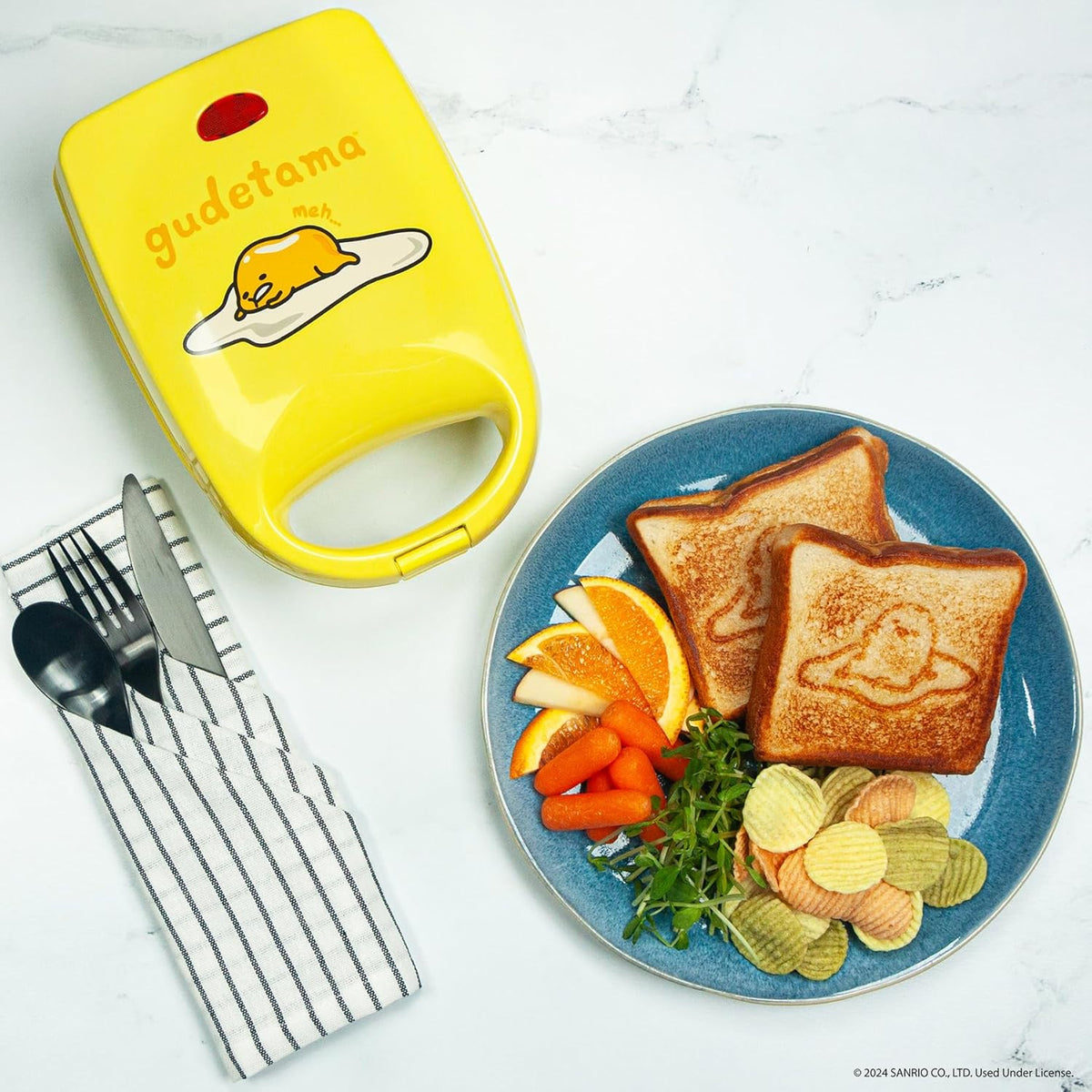 Uncanny Brands Sanrio Gudetama Sandwich Maker - Small Kitchen Appliance