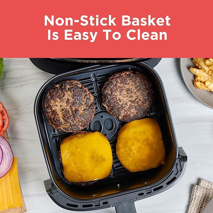 BLACK+DECKER Purifry 6QT Air Fryer, Crispy Deep Fried Taste without the Fat, Plus Bake, Dehydrate, and Keep Food Warm, Digital Touchscreen and Auto Shut-Off