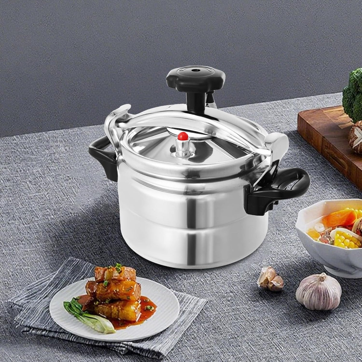 3.17 Quart Pressure Cooker,Small Pressure Canner,Aluminum Pressure Pot For Open Fire,Induction,Electric,Gas Everyday Use Kitchen 35kpa