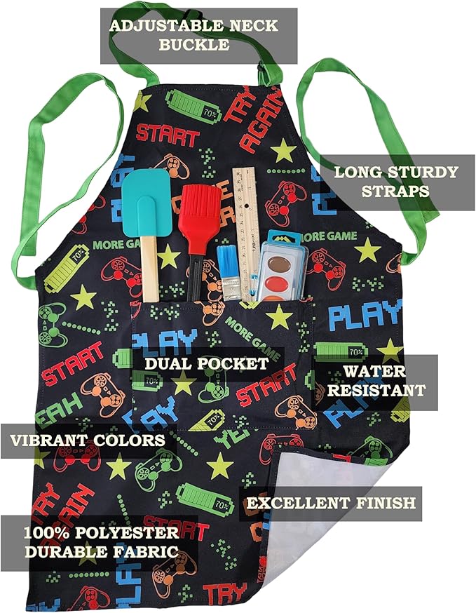 Kids Apron - cooking, gardening, artist, painting, cleaning, baking, pottery, chef, kitchen - gift boys, girls