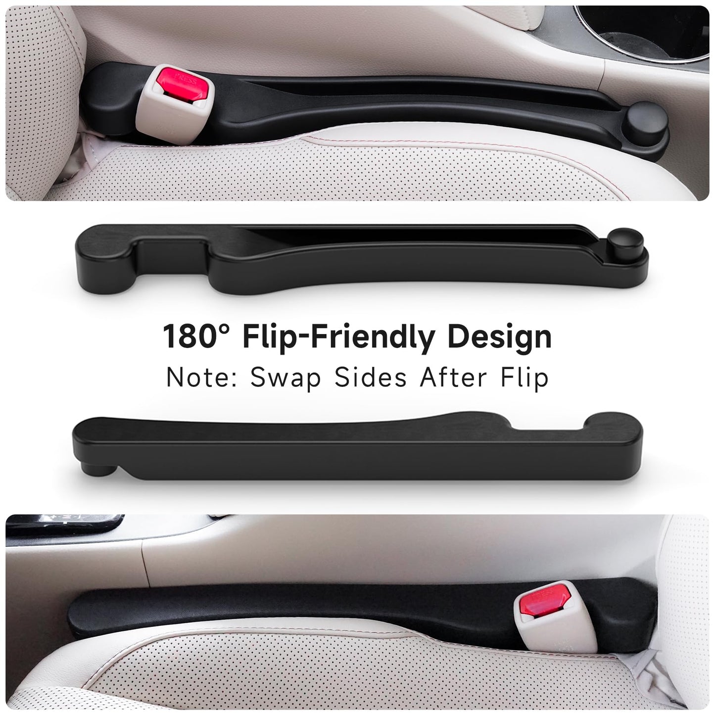 Givifive Car Seat Gap Filler Organizer 2Pack Soft Foam 3IN1 Multifunctional