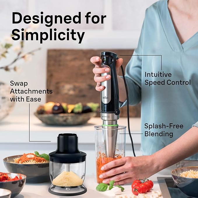 Braun MultiQuick MQ7025X Hand Blender, Faster, Finer Blending
