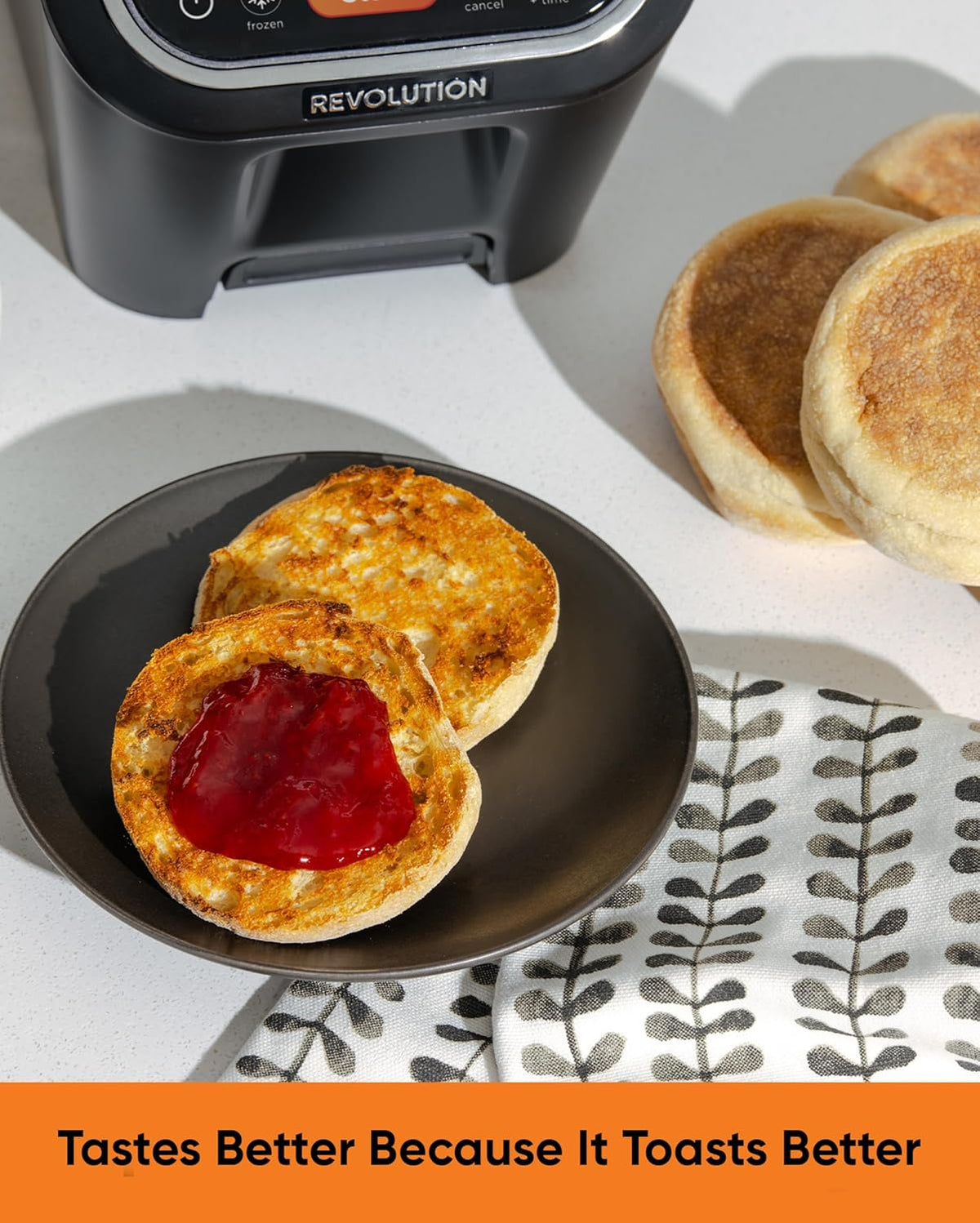 Revolution R90 Digital Toaster + Toastie Press Bundle – 2-Slice Wide Slot, Patented InstaGLO 2.0 Technology, Toastie Press Mode – Toast Bread, Bagels, Waffles, Tortillas, Pastries – Black