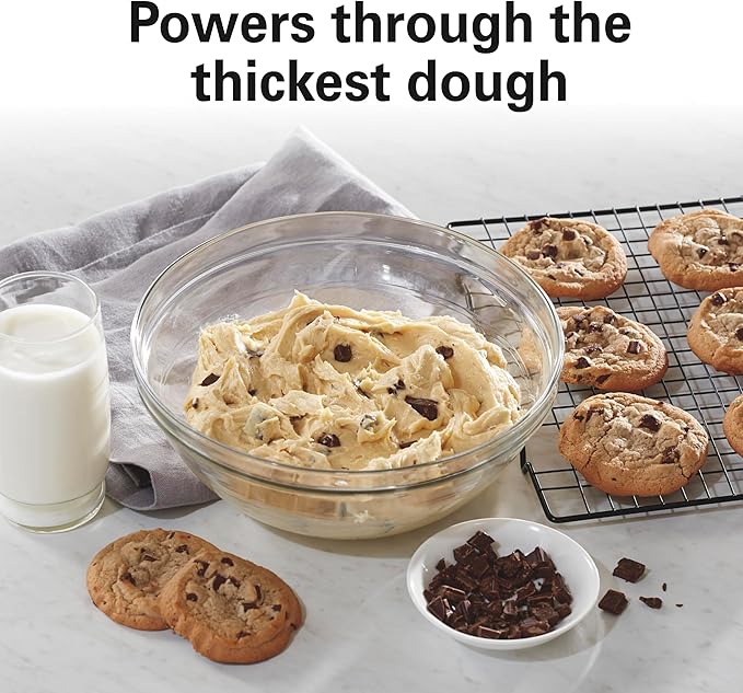 Hamilton Beach Electric Stand Mixer, 4 Quarts, Dough Hook, Flat Beater Attachments, Splash Guard 7 Speeds with Whisk, Rose