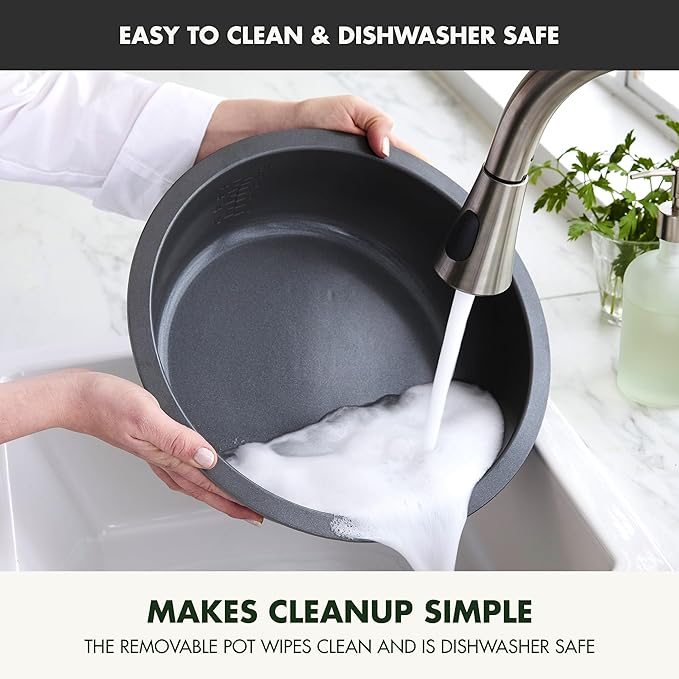 GreenPan Elite Essential Smart Electric 6QT Skillet Pot,Sear Saute Stir-Fry and Cook Rice, Healthy Ceramic Nonstick and Dishwasher Safe Parts, Easy-to-use LED Display, PFAS-Free, Black
