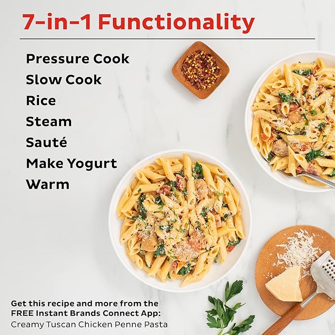 Instant Pot Duo 8 Qt Electric Pressure Cooker + Stainless Steel Inner Pot