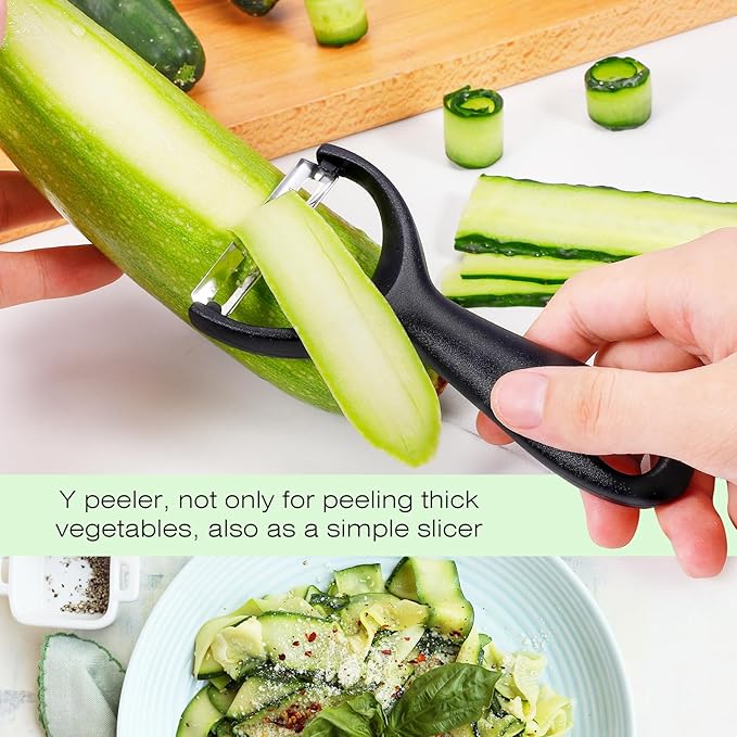 Senbowe Upgrade Potato Peeler for Kitchen, 6PCS Stainless Steel Vegetable Peeler, I and Y Veggie Food Peeler for Apple Fruit Carrot Zucchini Cucumber,Good Grip Makes Peeling Very Easy