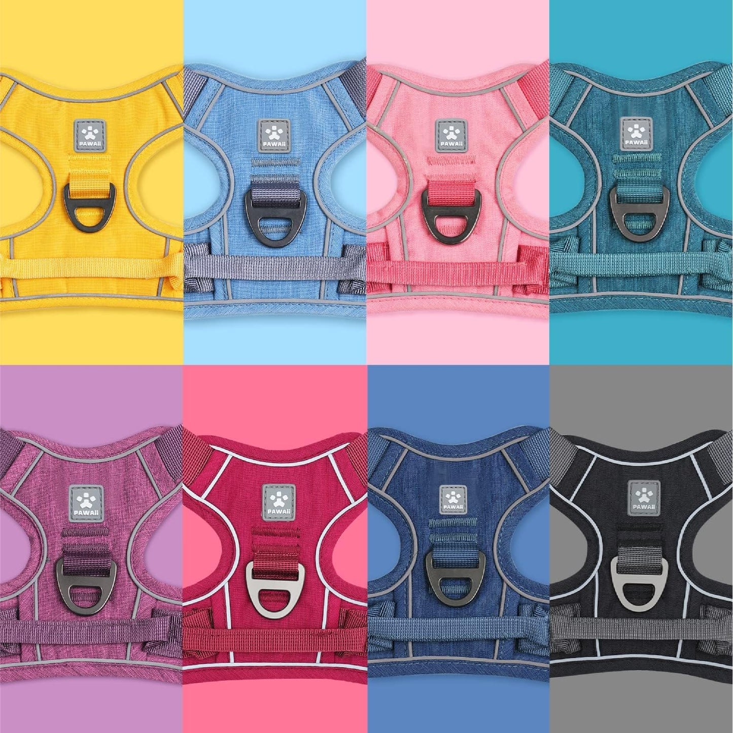 Pawaii No Pull Dog Harness with Pet ID Tag, Reflective Vest