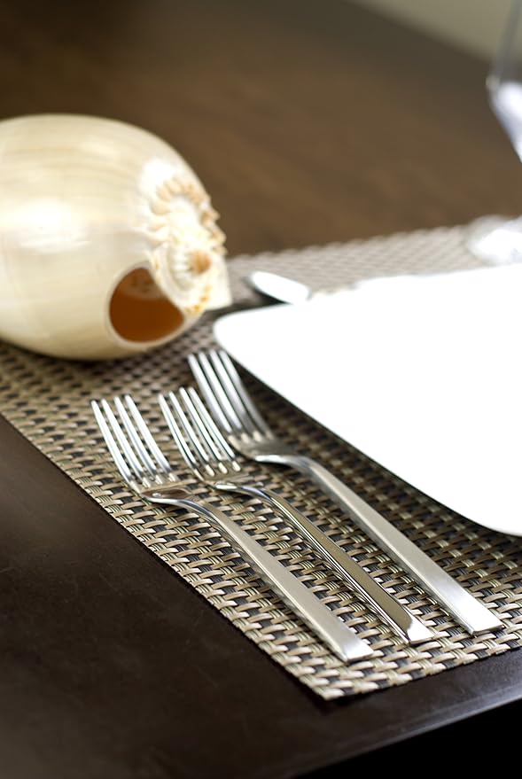 Fortessa Spada 18/10 Stainless Steel Flatware 20 Piece Place Setting, Service for 4