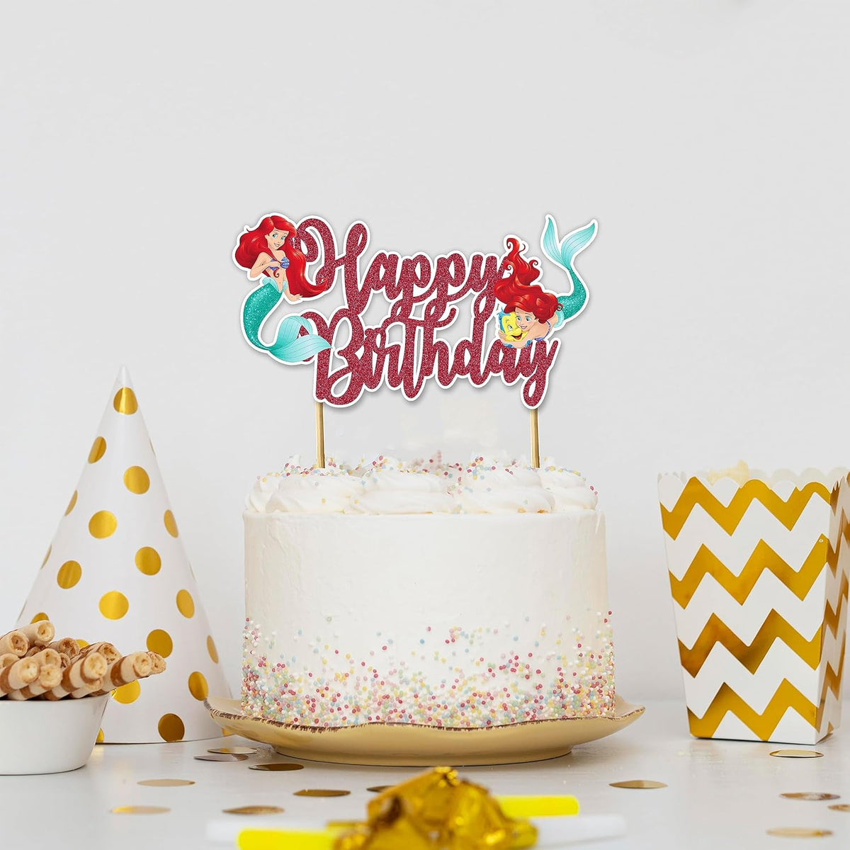 Seyal® The Litle Mermaid Happy Birthday Cake Topper