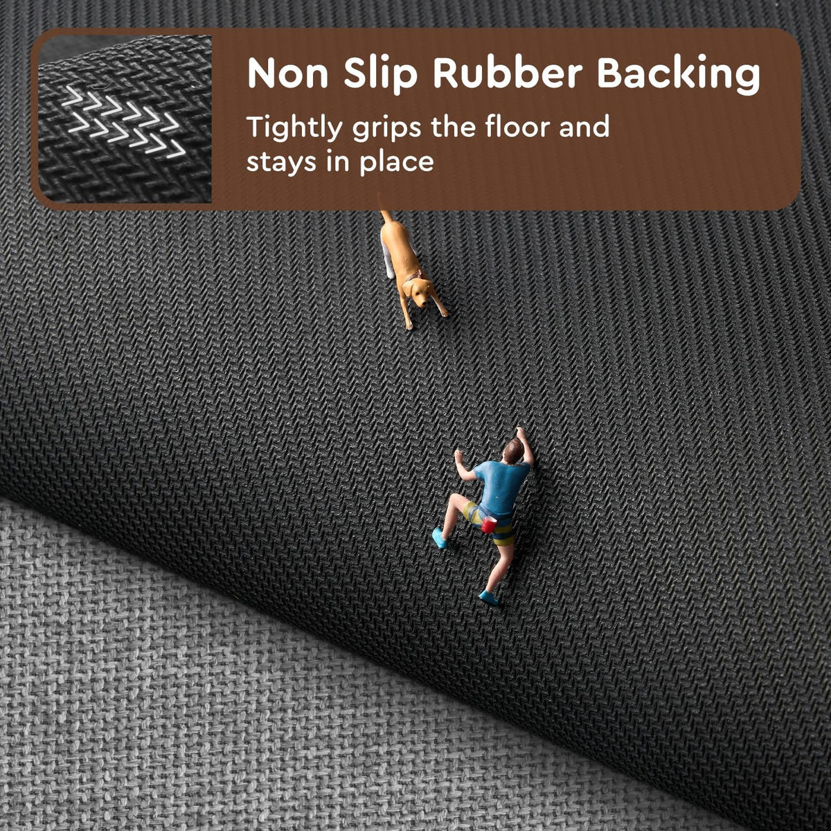 tchdio Kitchen Mats for Floor, Rubber Backed Kitchen Rugs Non Slip Washable, Superior Absorbent Kitchen Runner Rug Easy to Clean, Comfort Kitchen Floor Mat Front of Sink (Grey, 20" × 32")