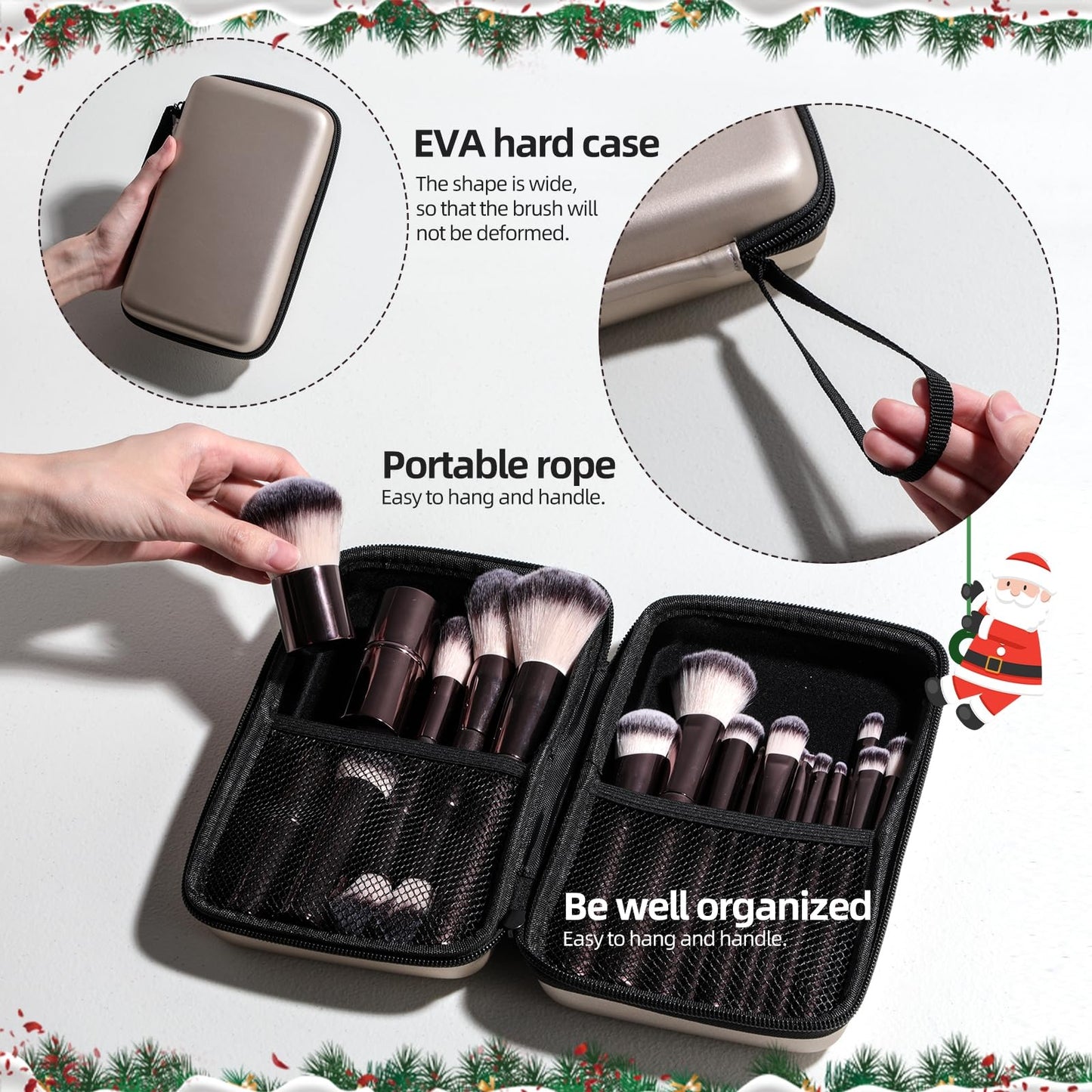 Professional Makeup Brush Set with Travel Case, 20 PCS Synthetic