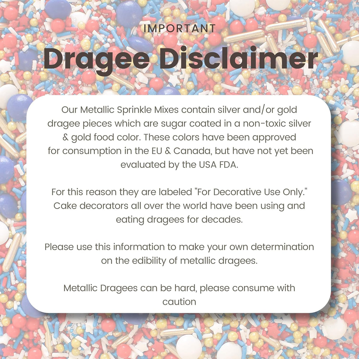 Sprinkle Pop Old Glory Sprinkle Mix| Red White Blue Sprinkles with Gold Metallics| Decorating Patriotic Sprinkles Made in USA for 4th of July Independence Day Cakes Cupcakes Donuts Cookies, 4oz