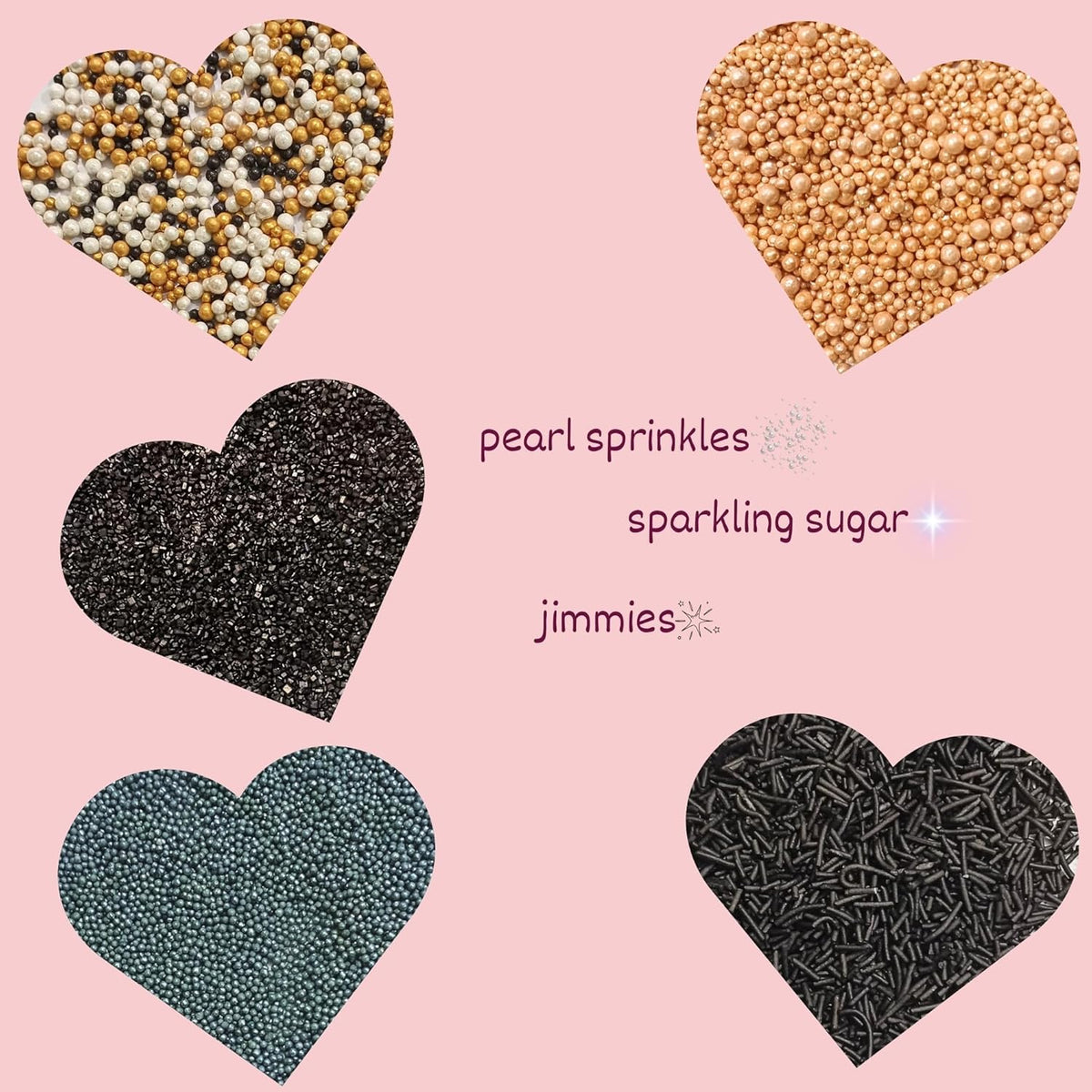 Confect Masquerade Sprinkles Mix – Champagne Gold & Black Pearl Dragees, Black Jimmies & Sparkling Sugar | Edible Sprinkles for Cakes, Cupcakes & Desserts | Vegan, Gluten-Free, Nut-Free, Soy-Free, Dairy-Free, Palm Oil-Free- 5 Oz