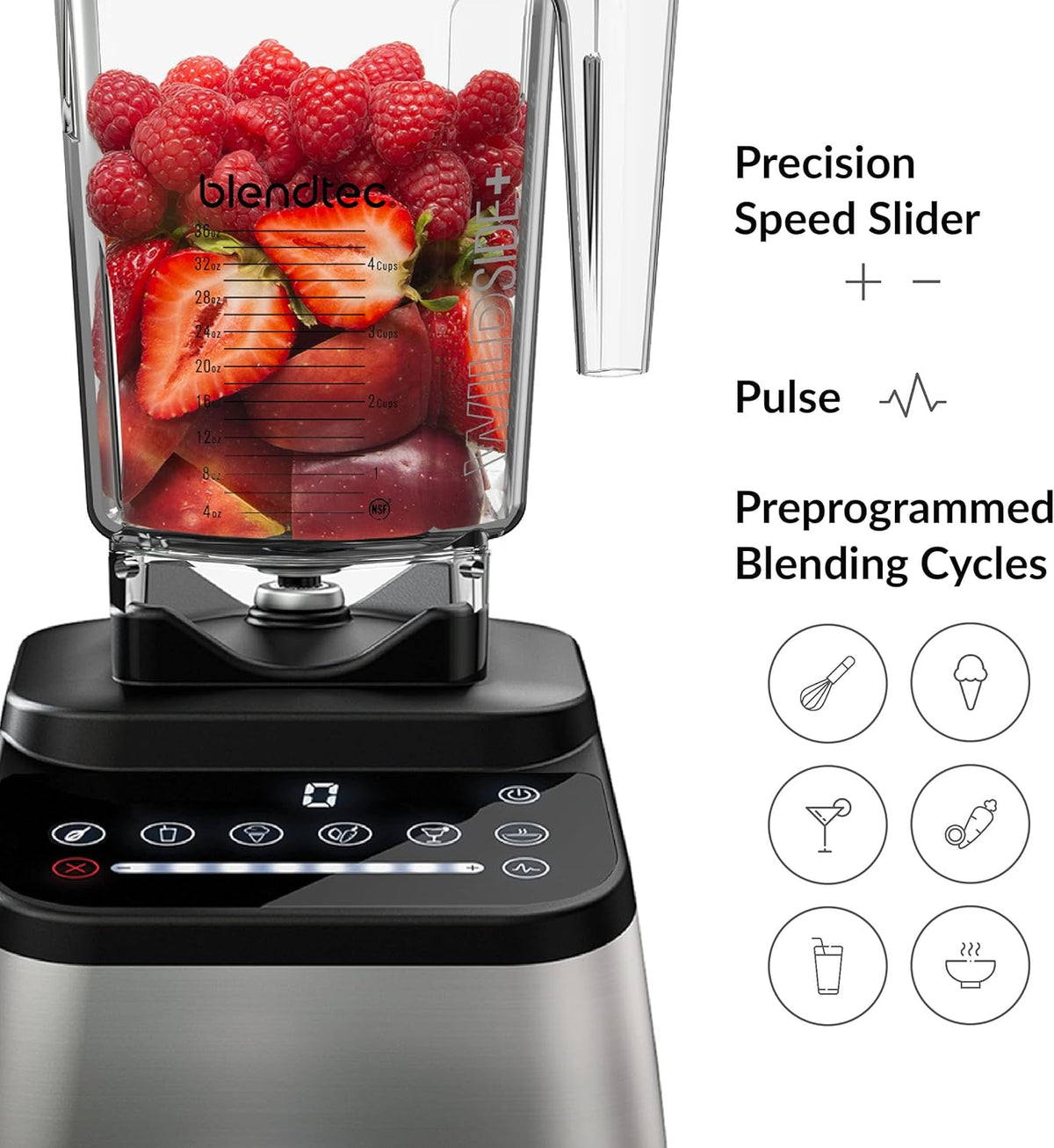 Blendtec DD28PA01A-A1AP1D8 Series Original Designer, 90 oz & 34 oz, Black Go Jar