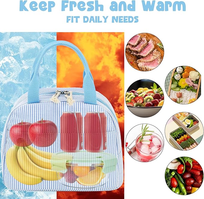 Bluboon Lunch Box for Women Cute Lunch Bag Reusable Insulated Lunch Bags Large Capacity Lunchbox Cooler for Work Picnic or Travel