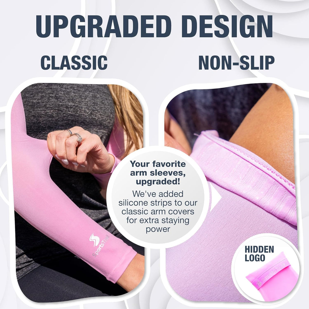 SportsTrail Cooling Arm Sleeves for Men & Women – Breathable, UV Sun Protection, Sports Arm Sleeves for Women, Men & Youth