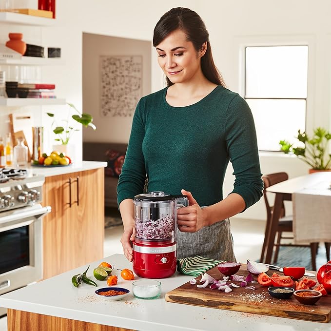 KitchenAid 5 Cup Food Chopper Cordless KFCB519ER, Empire Red