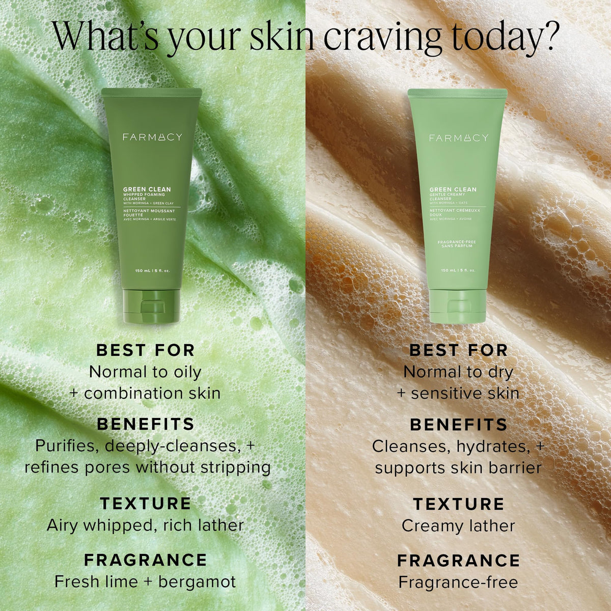 Farmacy Gentle Creamy Face Cleanser - Hydrating Facial Cleanser to Nourish & Help Remove Makeup & Impurities - Enriched with Aloe & Moringa Oil to Soothe, Purify & Refresh Skin (50ml)