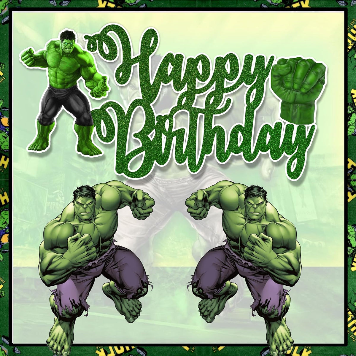 "HLK Happy Birthday Cake Topper – Vibrant, Durable & Reusable | Perfect for Parties – Add a Spark to Your Celebration! Order Today for a Memorable Event!"